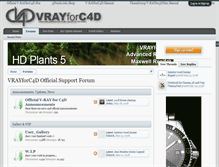 Tablet Screenshot of forum.vrayforc4d.com